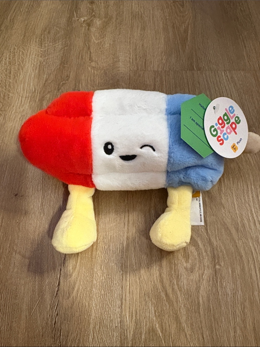 Gigglescape Popsicle Plush 9" - Bomb Pop - Red, White, and Blue
